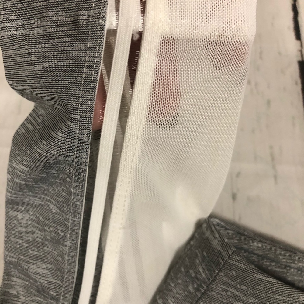 MTA SPORT Women’s Gray White Athletic Leggings - Picture 2 of 6